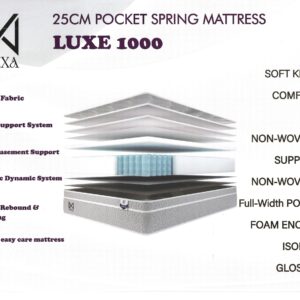 NEXA Luxe 1000 25cm Pocket Spring Mattress